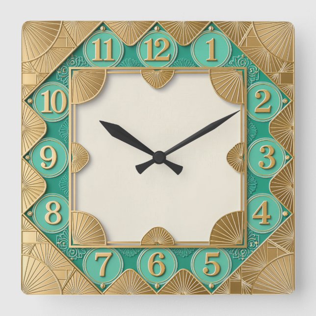 Reloj Cuadrado Moneda Art Déco (Anverso)