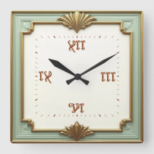 Reloj Cuadrado Moneda Art Déco