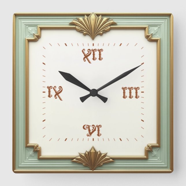 Reloj Cuadrado Moneda Art Déco (Anverso)