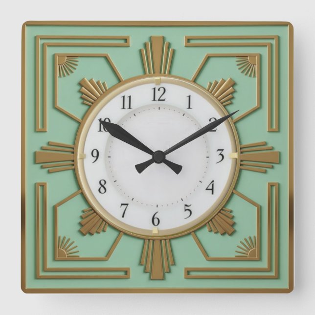 Reloj Cuadrado Moneda Art Déco (Anverso)