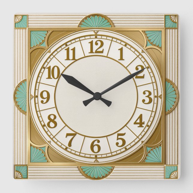 Reloj Cuadrado Moneda Art Déco (Anverso)