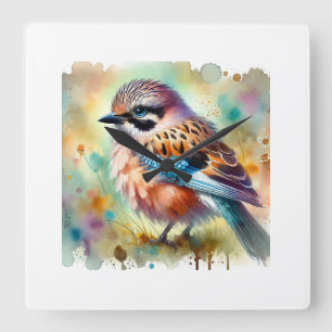 Reloj Cuadrado Mongolian Ground Jay 270624AREF102 - Watercolor