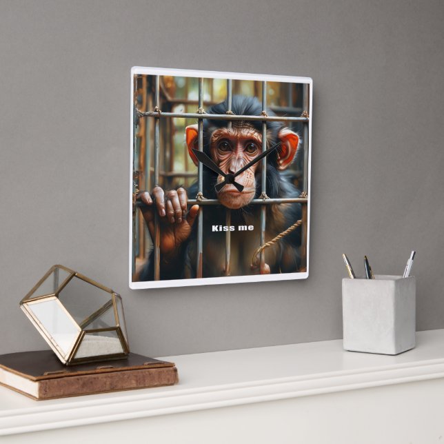 Reloj Cuadrado Mono (Oficina)