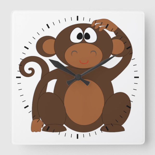 Reloj Cuadrado Mono corto (Anverso)