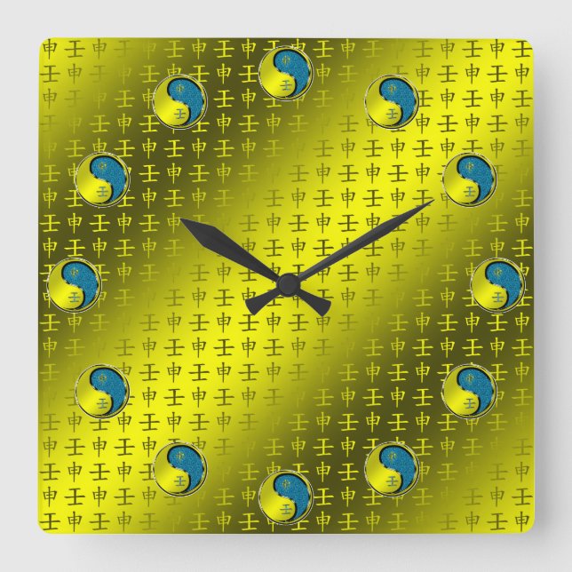 Reloj Cuadrado Mono de Agua (Anverso)