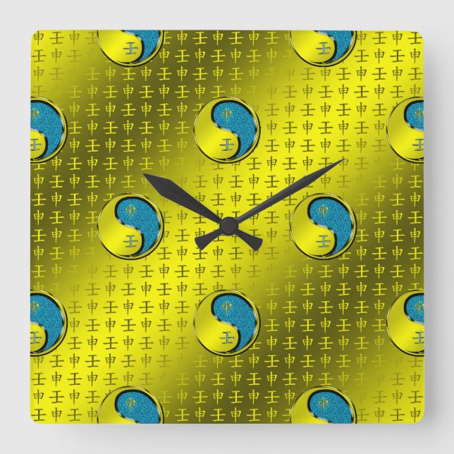 Reloj Cuadrado Mono de Agua (Anverso)