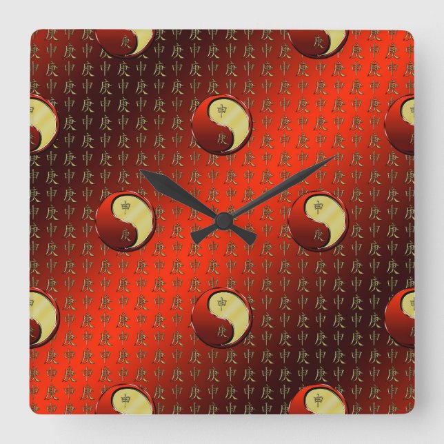 Reloj Cuadrado Mono de Metal (Anverso)