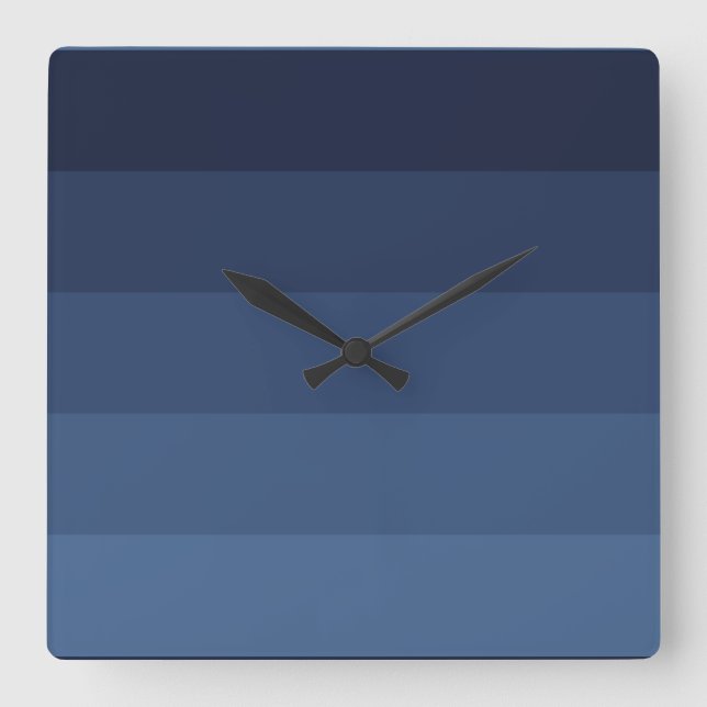 Reloj Cuadrado Monocromático azul (Anverso)
