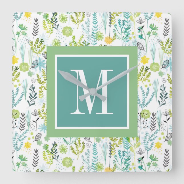 Reloj Cuadrado Monogram | Wild and Free Pattern (Anverso)