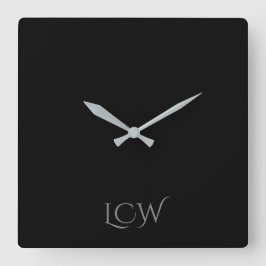 Reloj Cuadrado Monograma negro