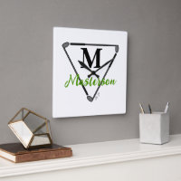 Monograma Verde Personalizado/Nombre Clubes de Gol