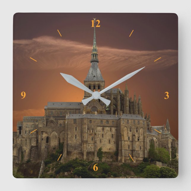 Reloj Cuadrado Mont-Saint-Michel (Anverso)