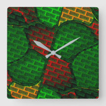 Montaje de imágenes abstractas con rojo, verde, am