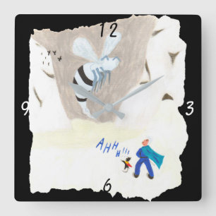 Reloj Cuadrado Montaña de la avispa del hielo