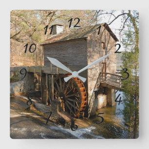 Reloj Cuadrado Montaña de piedra Molino de Georgia