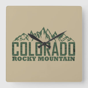 Reloj Cuadrado Montañas rocosas Colorado