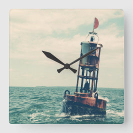 Reloj Cuadrado Montauk Salvage Co. Buoy Wall Clock