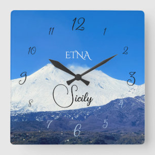 Reloj Cuadrado Monte Etna, Sicilia