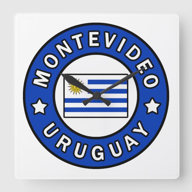 Reloj Cuadrado Montevideo Uruguay (Anverso)