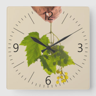 Reloj Cuadrado Montón de uva