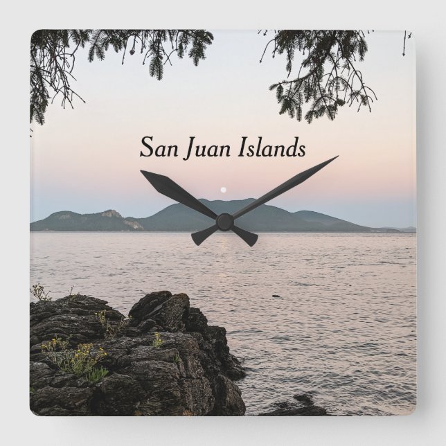 Reloj Cuadrado Monumento a las Islas San Juan (Anverso)