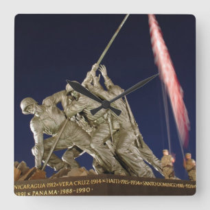Reloj Cuadrado Monumento de guerra del USMC