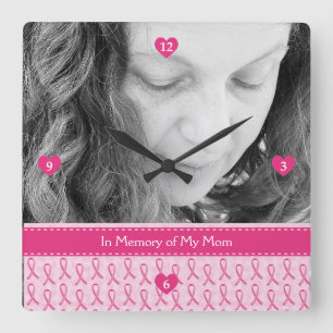 Reloj Cuadrado Monumento rosado de encargo hermoso de la cinta