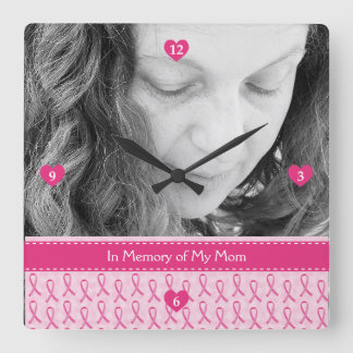 Reloj Cuadrado Monumento rosado de encargo hermoso de la cinta