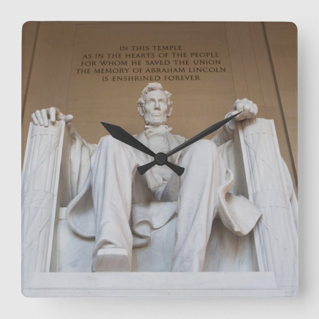 Reloj Cuadrado Monumentos | El Monumento a Lincoln (Anverso)