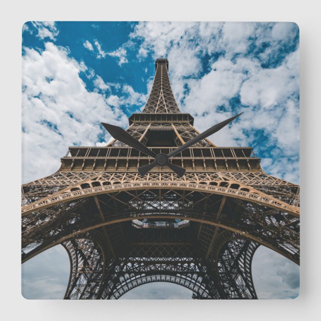 Reloj Cuadrado Monumentos | Mirando hacia la Torre Eiffel (Anverso)
