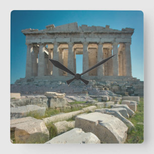 Reloj Cuadrado Monumentos Partenón Atenas, Grecia