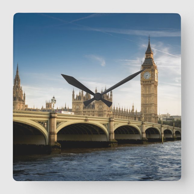 Reloj Cuadrado Monuments | Big Ben, London England (Anverso)