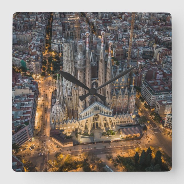 Reloj Cuadrado Monuments | La Sagrada Familia (Anverso)