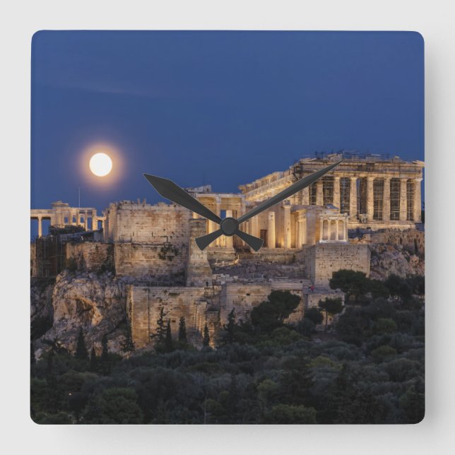 Reloj Cuadrado Monuments | The Parthenon Athens, Greece (Anverso)