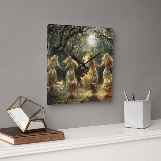 Reloj Cuadrado Moon Goddess Dance Clock (Oficina)