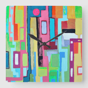 Reloj Cuadrado Moon Over Miami Wall Clock