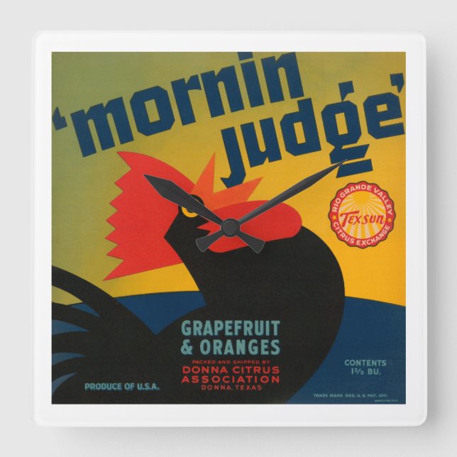 Reloj Cuadrado Mornin Judge (Anverso)