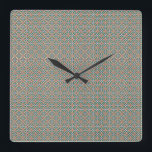 Reloj Cuadrado Moroccan Zellige Pattern Ornate Wall Clock<br><div class="desc">Add a timeless piece of art to your wall with this Moroccan-inspired wall clock. Featuring an intricate geometric Zellige pattern, this clock blends traditional Mediterranean craftsmanship with modern home decor. The vibrant mosaic design in emerald green and terracotta creates a stunning focal point for your kitchen, living room, or office....</div>