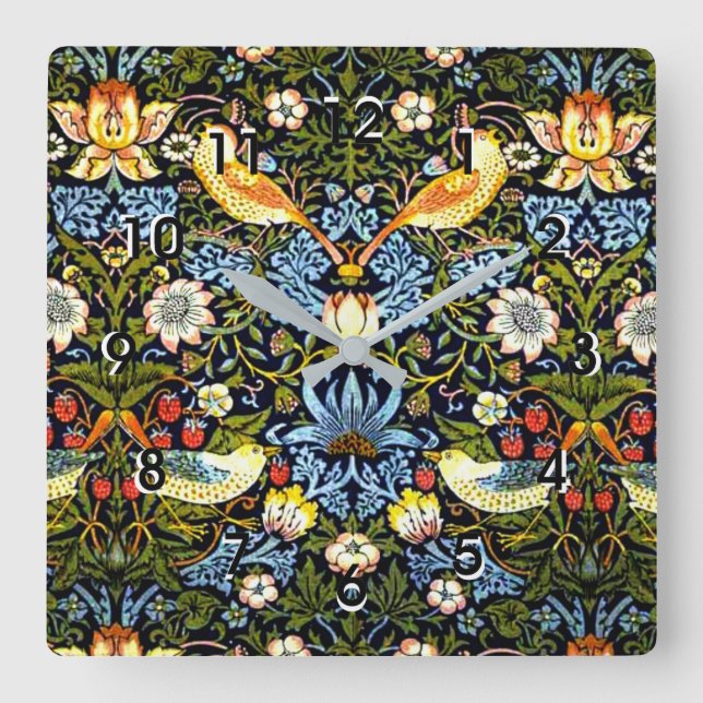 Reloj Cuadrado Morris - Ladrón de fresas, famoso diseño (Anverso)