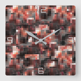 Reloj Cuadrado Mosaico cuadrado de estilo de mosaico virtual de c