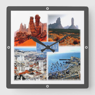 Reloj Cuadrado mosaico de la ZDZ009 ARGELI, Argelia, África,