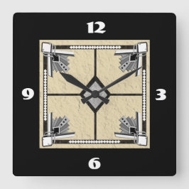 Reloj Cuadrado mosaico deco