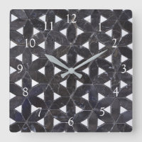 Mosaico gris de carbón vegetal | patrón de flor de