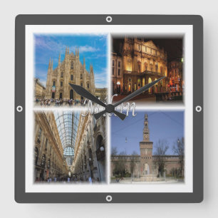 Reloj Cuadrado mosaico LMD117 MILÁN, Lombardía, Italia,