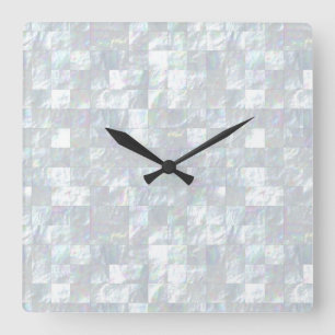Reloj Cuadrado Mosaico nacarado