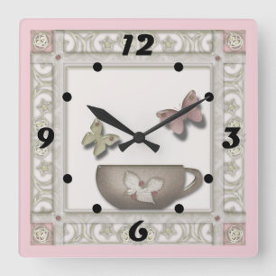Reloj Cuadrado Mosaico para la cocina.