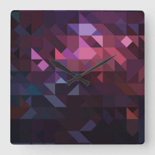 Reloj Cuadrado Mosaico triangular 