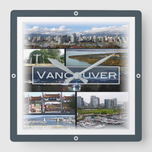 Reloj Cuadrado mosaico z zCA009 de VANCOUVER en Canadá,