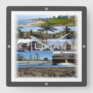 Reloj Cuadrado mosaico z zPE008 de LIMA en Perú, América,