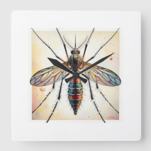 Reloj Cuadrado Mosquito dorsal view painting 030624IREF117 - Wate
